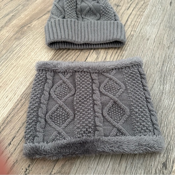 Winter Set Matching Fuzzy Beanie and Neck Wrap main image 6